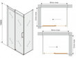 Dušo kabina Mexen Omega, 8 mm, 110x70,80,90,100 kaina ir informacija | Dušo kabinos | pigu.lt