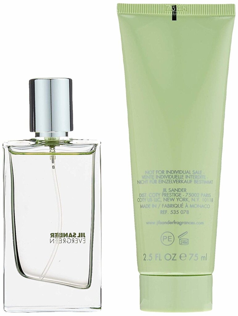 Rinkinys Jil Sander Evergreen moterims: EDT 30 ml + kūno losjonas 75 ml цена и информация | Kvepalai moterims | pigu.lt