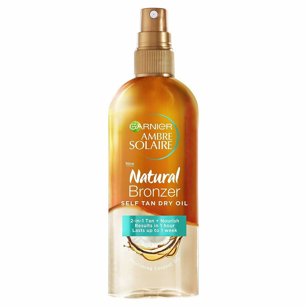 Savaiminio įdegio sausasis aliejus Garnier Ambre Solaire Natural Bronzer 150 ml kaina ir informacija | Savaiminio įdegio kremai | pigu.lt