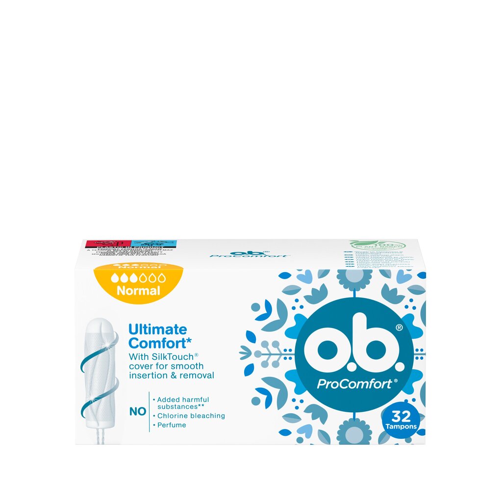 Tamponai O.B. Pro Comfort Normal 32 vnt. kaina ir informacija | Tamponai, higieniniai paketai, įklotai | pigu.lt