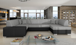 Мягкий угловой диван Havana, серый/черный цена и информация | Угловые диваны | pigu.lt