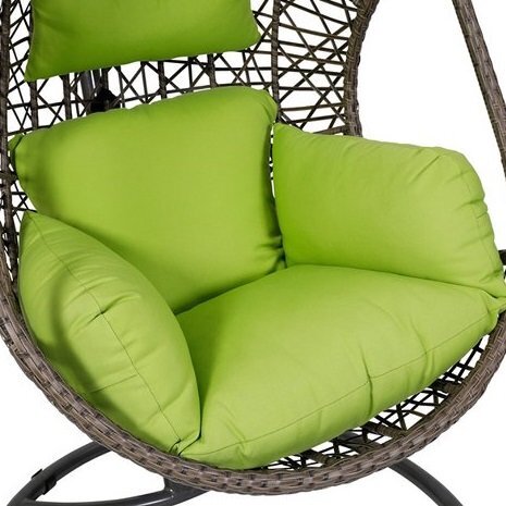 Pakabinamas krėslas Kuba, pilkas/žalias kaina ir informacija | Lauko kėdės, foteliai, pufai | pigu.lt