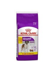 Royal Canin Giant Adult 15 + 3 кг цена и информация | Сухой корм для собак | pigu.lt