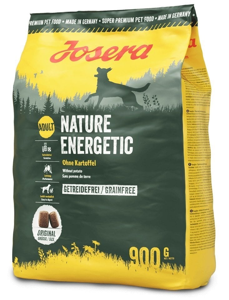 Josera Nature Energetic aktyviems šunims, 5x900 g kaina ir informacija | Sausas maistas šunims | pigu.lt