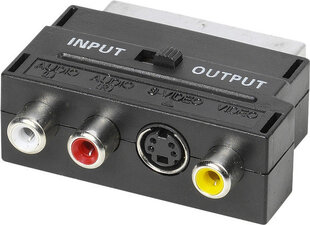 AV adapteris Vivanco 47/4104 Mini Din, Scart, RCA kaina ir informacija | Adapteriai, USB šakotuvai | pigu.lt