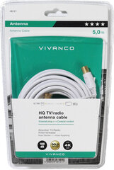 Vivanco, koaksialinis lizdas, 5 m kaina ir informacija | vivanco Buitinė technika ir elektronika | pigu.lt