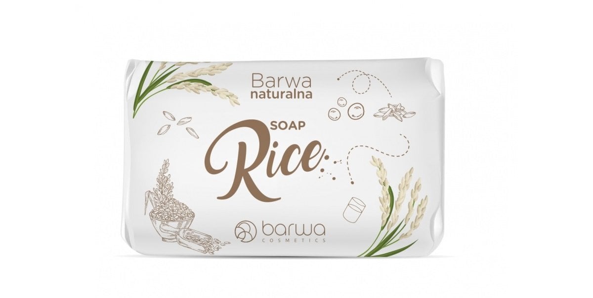 Natūralūs ryžių muilas veidui ir rankoms Barwa Naturalna Soap Rice 100 g kaina ir informacija | Muilai | pigu.lt