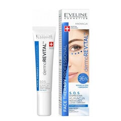 Восстанавливающий крем для кожи вокруг глаз Eveline Cosmetics Face Therapy Professional Dermorevital S.O.S., 15 мл цена и информация | Сыворотки, кремы для век | pigu.lt