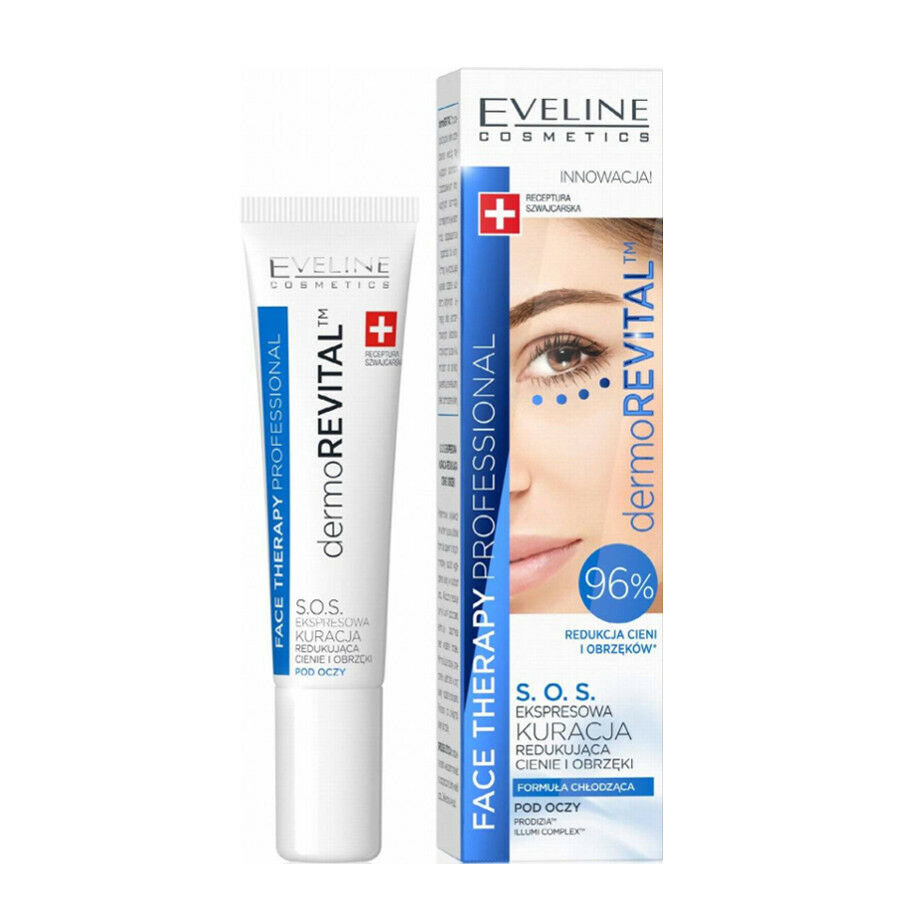 Atkuriamasis paakių kremas Eveline Cosmetics Face Therapy Professional Dermorevital S.O.S., 15 ml kaina ir informacija | Paakių kremai, serumai | pigu.lt