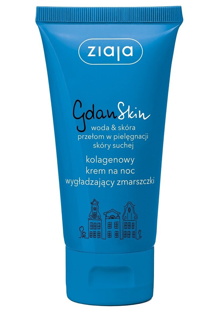 Naktinis lyginamasis veido odos kremas Ziaja GdanSkin 50 ml kaina ir informacija | Veido kremai | pigu.lt