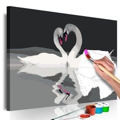 Картина по номерам Пара лебедей 60х40 см цена и информация | Живопись по номерам | pigu.lt
