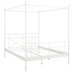 Кровать Tanja Canopy, 140х200 см, белая цена и информация | Кровати | pigu.lt