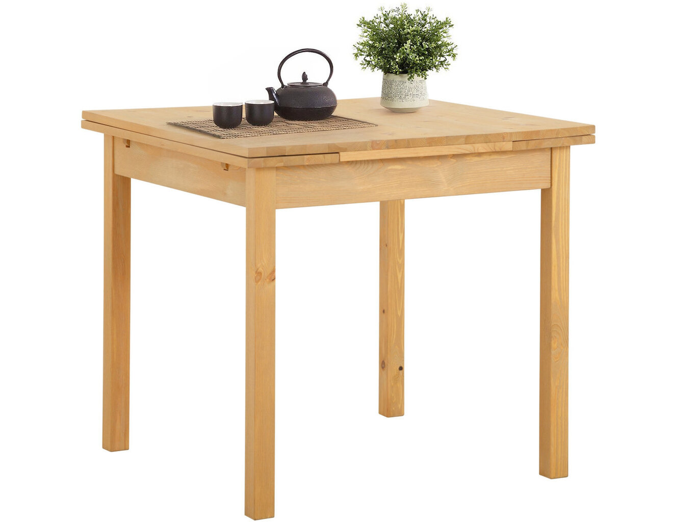 Išskleidžiamas stalas Marlon, šviesiai rudas/nebeturi kaina ir informacija | Virtuvės ir valgomojo stalai, staliukai | pigu.lt