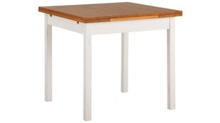 Išskleidžiamas stalas Marlon, baltas/rudas kaina ir informacija | Virtuvės ir valgomojo stalai, staliukai | pigu.lt