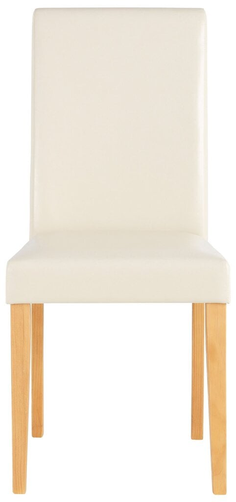 2-jų kėdžių komplektas Liva Creme, kreminis/šviesiai rudas kaina ir informacija | Virtuvės ir valgomojo kėdės | pigu.lt