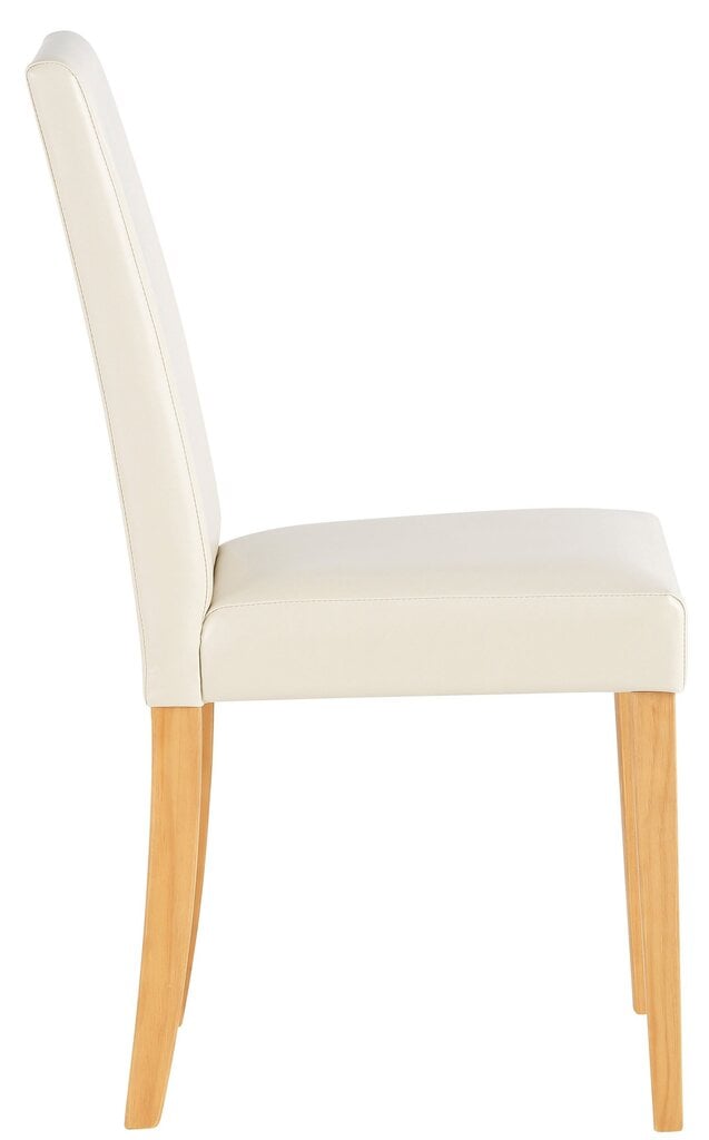 2-jų kėdžių komplektas Liva Creme, kreminis/šviesiai rudas kaina ir informacija | Virtuvės ir valgomojo kėdės | pigu.lt