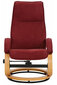 Fotelis su pakoju Notio Living Paprika I, raudonos/ąžuolo spalvos kaina ir informacija | Svetainės foteliai | pigu.lt