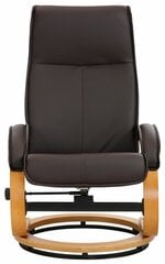 РАЗМЕРЫ Кресло с пуфом Notio Living Paprika, коричневое/цвета дуба цена и информация | Кресла в гостиную | pigu.lt