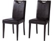 2-jų kėdžių komplektas Sawyer PU, juodas цена и информация | Virtuvės ir valgomojo kėdės | pigu.lt