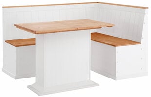 Обеденный комплект Silas S, белый/цвет дуба цена и информация | Комплекты мебели для столовой | pigu.lt