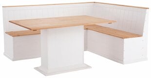 Обеденный комплект Silas, белый/цвет дуба цена и информация | Комплекты мебели для столовой | pigu.lt