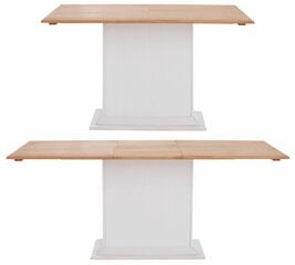 Обеденный комплект Silas, белый/цвет дуба цена и информация | Комплекты мебели для столовой | pigu.lt