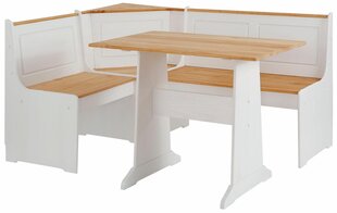 Обеденный комплект Samantha, белый/цвет дуба цена и информация | Комплекты мебели для столовой | pigu.lt