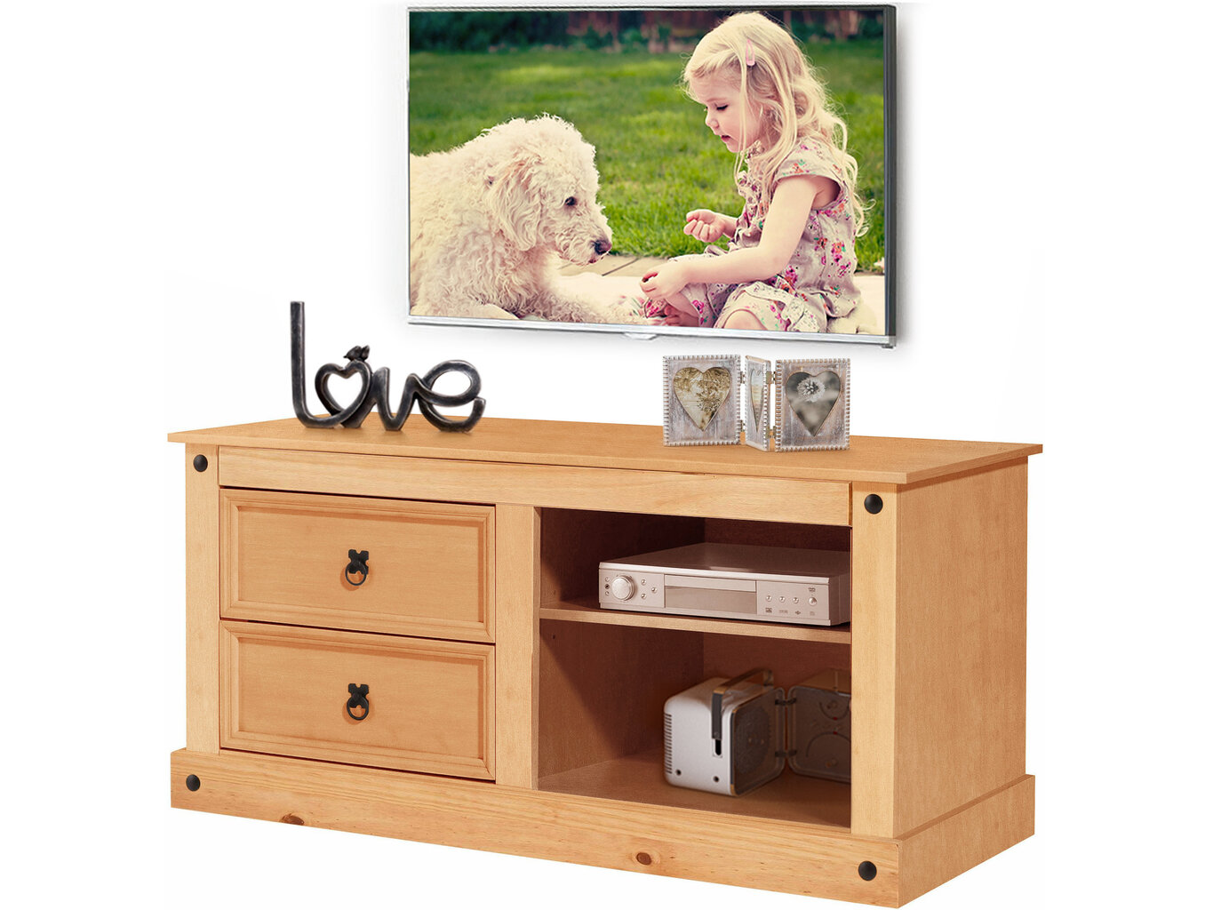 TV staliukas Alfredo 120, šviesiai rudas kaina ir informacija | TV staliukai | pigu.lt
