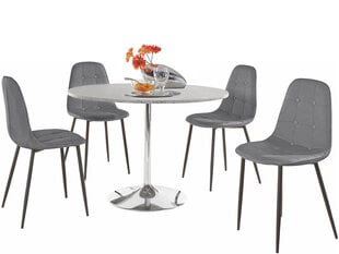 Комплект мебели для столовой Notio Living Terri/Lamar, серый цена и информация | Комплекты мебели для столовой | pigu.lt