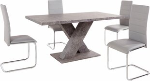 Комплект мебели для столовой Notio Living Arn/Amber, серый цена и информация | Комплекты мебели для столовой | pigu.lt