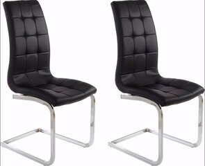 2-jų kėdžių komplektas Bruno, juodas kaina ir informacija | Virtuvės ir valgomojo kėdės | pigu.lt