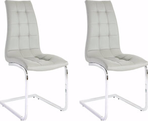 2-jų kėdžių komplektas Bruno, pilkas kaina ir informacija | Virtuvės ir valgomojo kėdės | pigu.lt