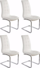 4-ių kėdžių komplektas Bruno, baltas kaina ir informacija | Virtuvės ir valgomojo kėdės | pigu.lt