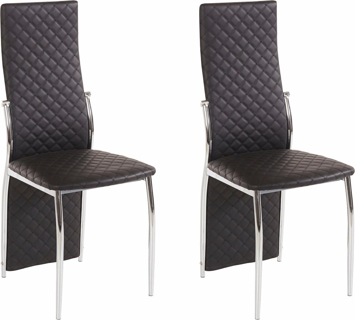 2-jų kėdžių komplektas William, juodas kaina ir informacija | Virtuvės ir valgomojo kėdės | pigu.lt