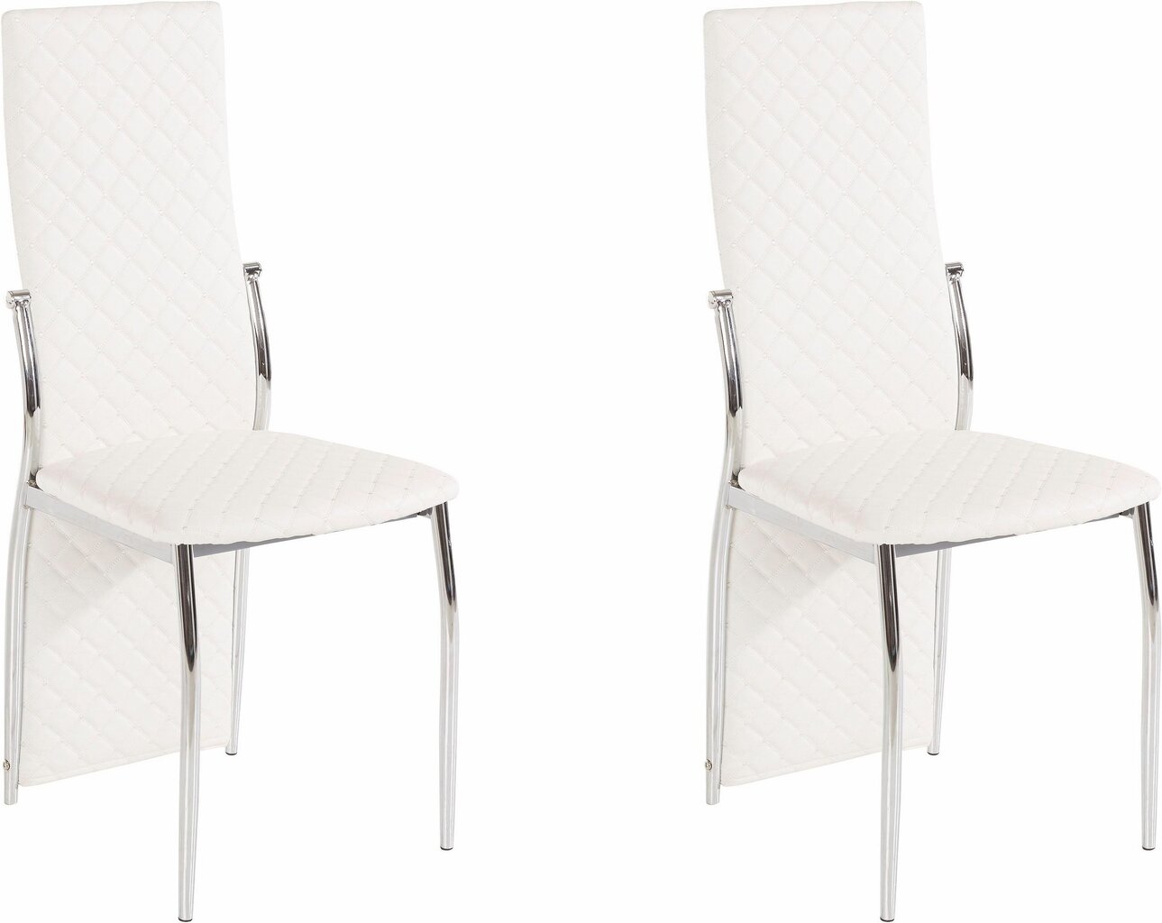 2-jų kėdžių komplektas William, baltas цена и информация | Virtuvės ir valgomojo kėdės | pigu.lt