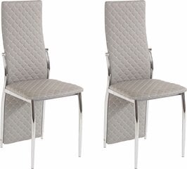 2-jų kėdžių komplektas William, pilkas kaina ir informacija | Virtuvės ir valgomojo kėdės | pigu.lt