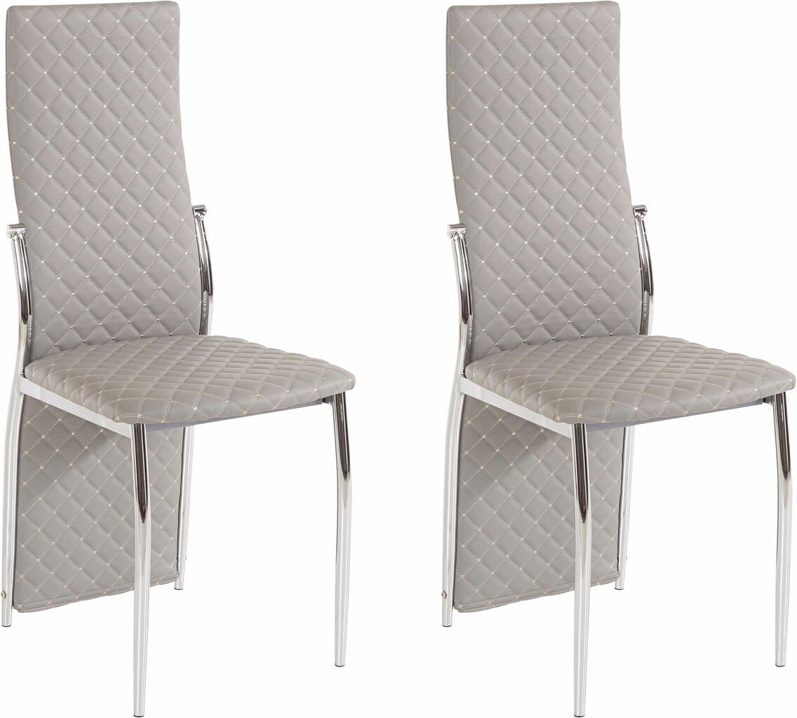 2-jų kėdžių komplektas William, pilkas цена и информация | Virtuvės ir valgomojo kėdės | pigu.lt