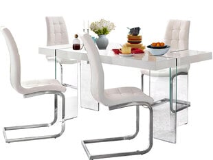 Комплект мебели для столовой Notio Living Triton 160/Bruno, белый цена и информация | Комплекты мебели для столовой | pigu.lt