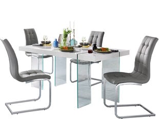Комплект мебели для столовой Notio Living Triton 160/Bruno, серый цена и информация | Комплекты мебели для столовой | pigu.lt