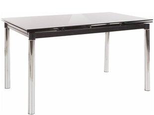 Stalas Pippa, 80x140 cm, juodas kaina ir informacija | Virtuvės ir valgomojo stalai, staliukai | pigu.lt