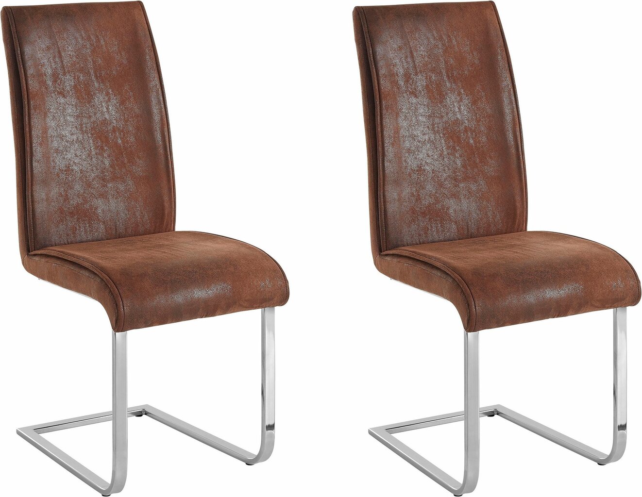 2-jų kėdžių komplektas Manto, rudas kaina ir informacija | Virtuvės ir valgomojo kėdės | pigu.lt