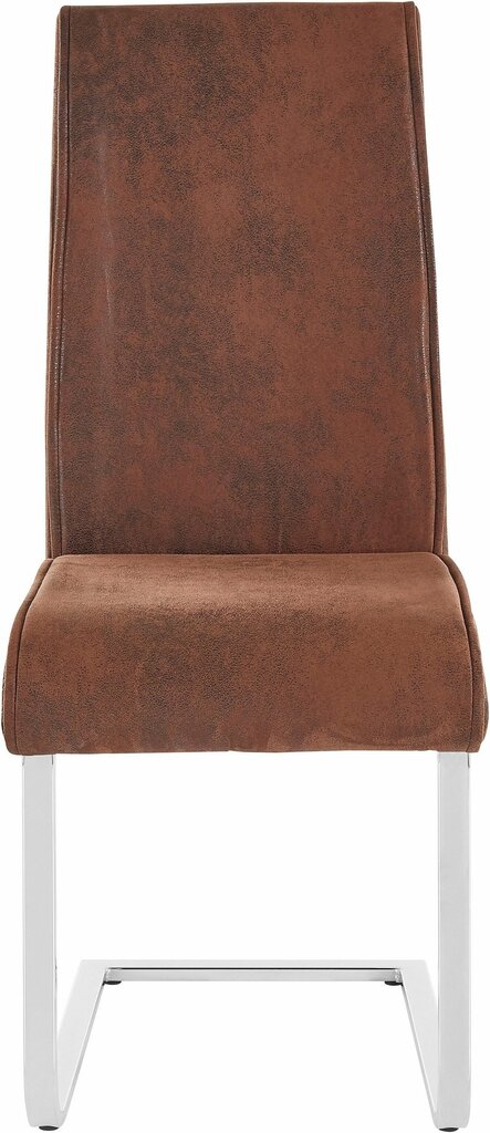 2-jų kėdžių komplektas Manto, rudas kaina ir informacija | Virtuvės ir valgomojo kėdės | pigu.lt