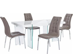 Комплект мебели для столовой Notio Living Trudy 160/Lila, светло-коричневый цена и информация | Комплекты мебели для столовой | pigu.lt