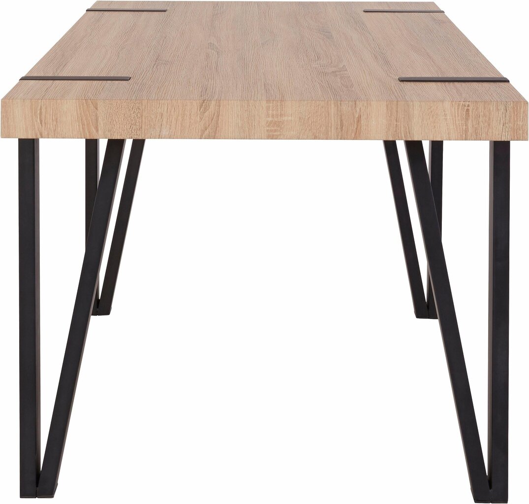Stalas Notio Living Shelia 150, rudas kaina ir informacija | Virtuvės ir valgomojo stalai, staliukai | pigu.lt