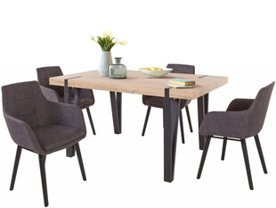 Комплект мебели для столовой Notio Living Shelia 150/Buckley, темно-серый цена и информация | Комплекты мебели для столовой | pigu.lt