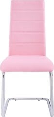 4-ių kėdžių komplektas Amber, rožinis kaina ir informacija | Virtuvės ir valgomojo kėdės | pigu.lt