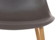 2-jų kėdžių komplektas Miller PU, pilkas kaina ir informacija | Virtuvės ir valgomojo kėdės | pigu.lt