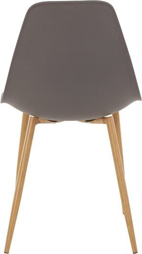 2-jų kėdžių komplektas Miller PU, pilkas kaina ir informacija | Virtuvės ir valgomojo kėdės | pigu.lt
