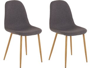 2-jų kėdžių komplektas Notio Living Miller, pilkas kaina ir informacija | Virtuvės ir valgomojo kėdės | pigu.lt