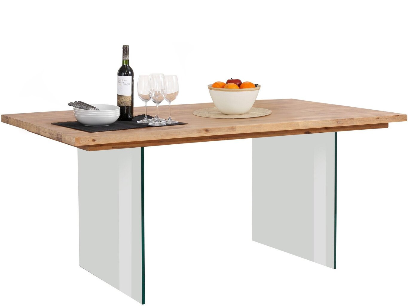 Valgomojo stalas Notio Living Megan 180 cm, šviesiai rudas kaina ir informacija | Virtuvės ir valgomojo stalai, staliukai | pigu.lt